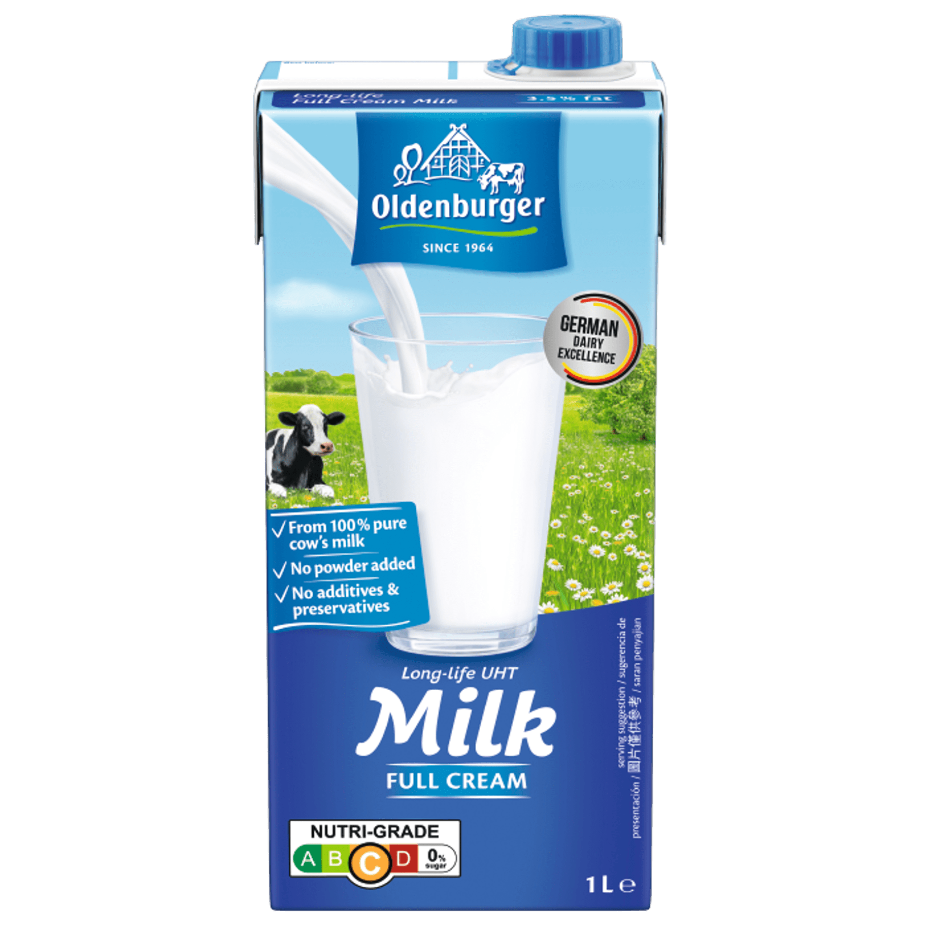 Sữa tươi tiệt trùng nguyên kem hiệu Oldenburger (3.5% béo), 1l